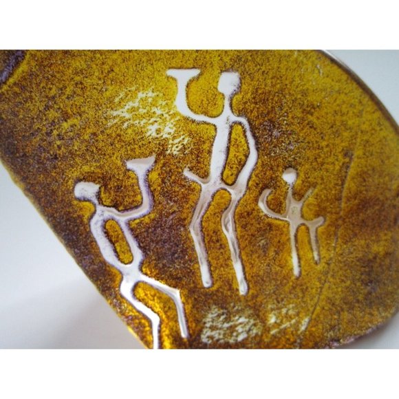 VTG Signed Mats Jonasson Maleras Crystal Cave Rock Carving Amber #3801 Orig. Tag - Picture 5 of 16